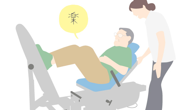 左足に痛みがある76歳男性